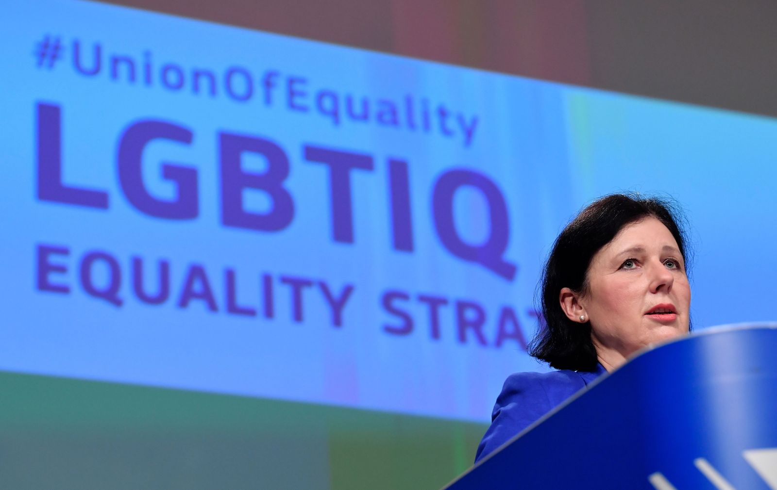 La vicepresidenta de Valores y Transparencia de la UE, Vera Jourova.