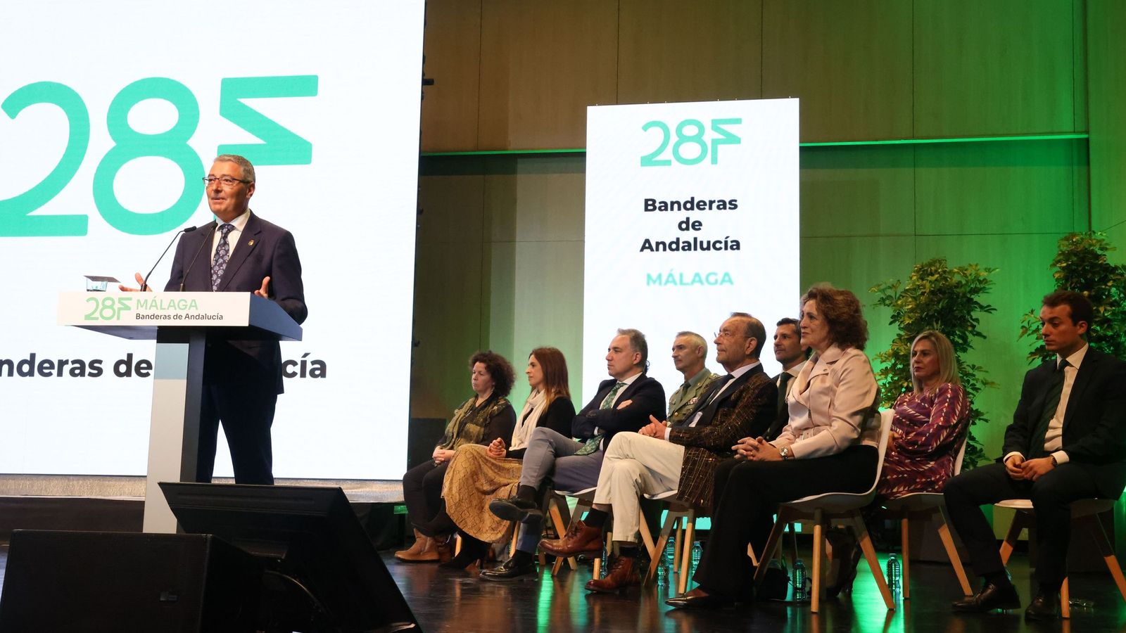Francisco Salado durante el acto de Las Banderas de Andalucía de 2025