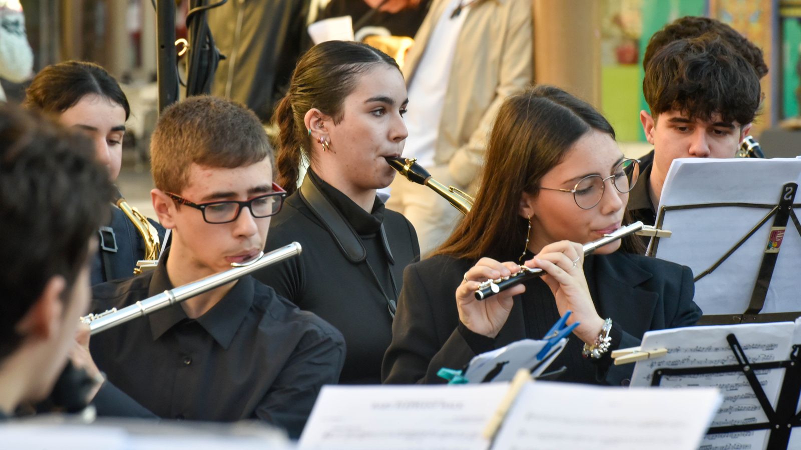 Concierto de Navidad de los alumnos de la Escuela sanchez Verdú en la Plaza Alta