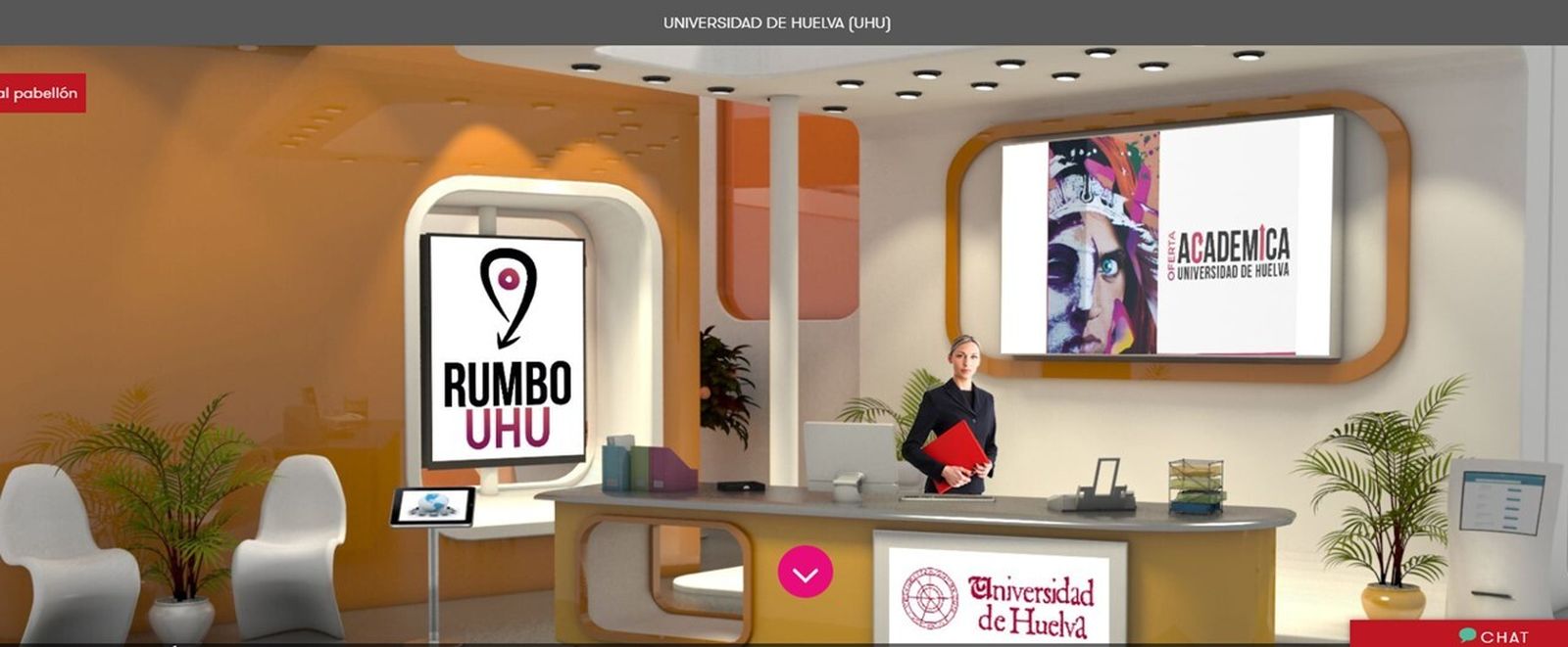 Captura del acceso a la información sobre la Universidad de Huelva en Uniferia.