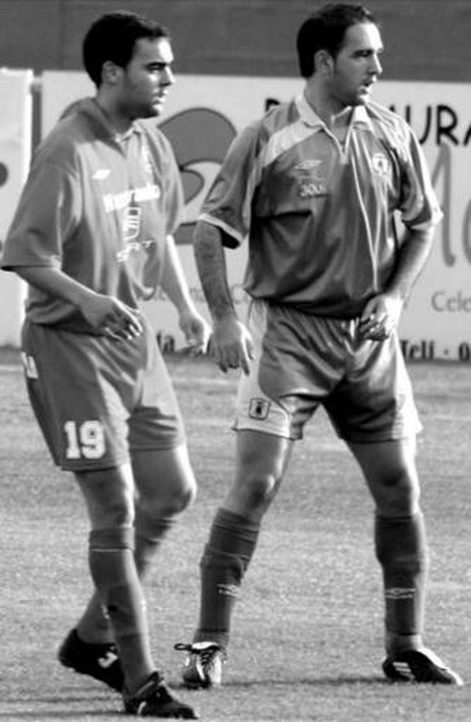 Rubén (derecha), en un partido con la Unión.