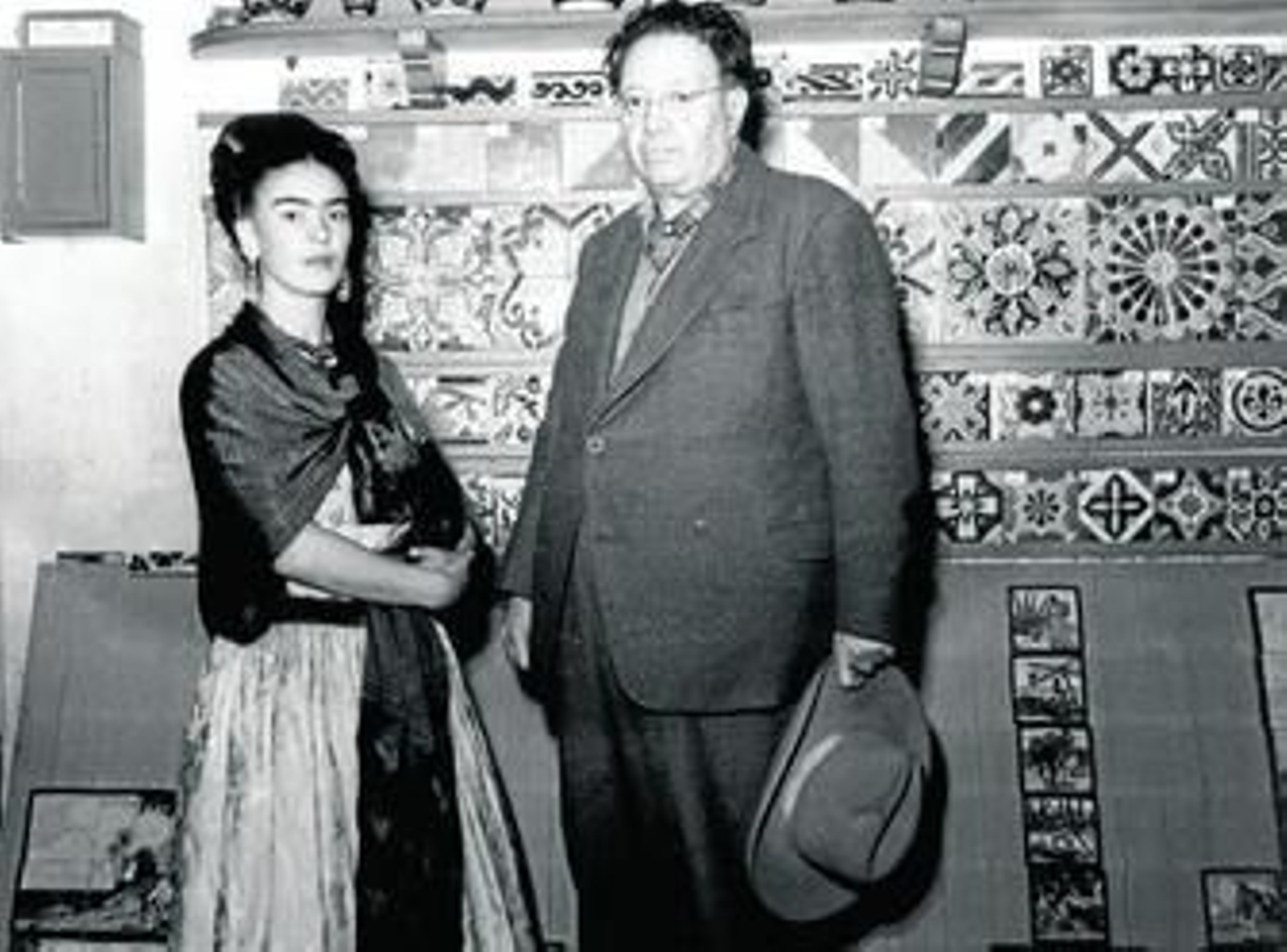 Frida Khalo retratada con su marido, Diego Rivera.