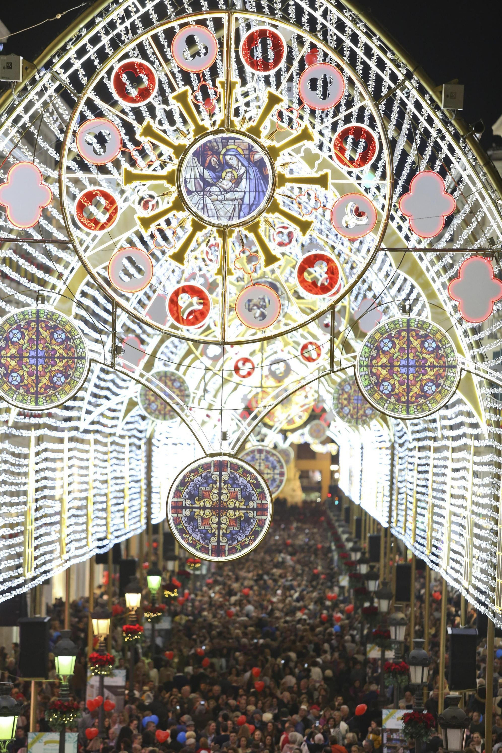 El alumbrado de Navidad de las calles de Málaga capital