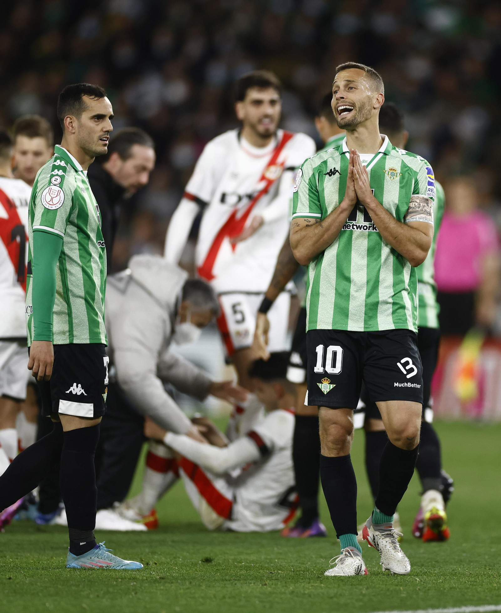 Canales realiza un gesto durante el partido.