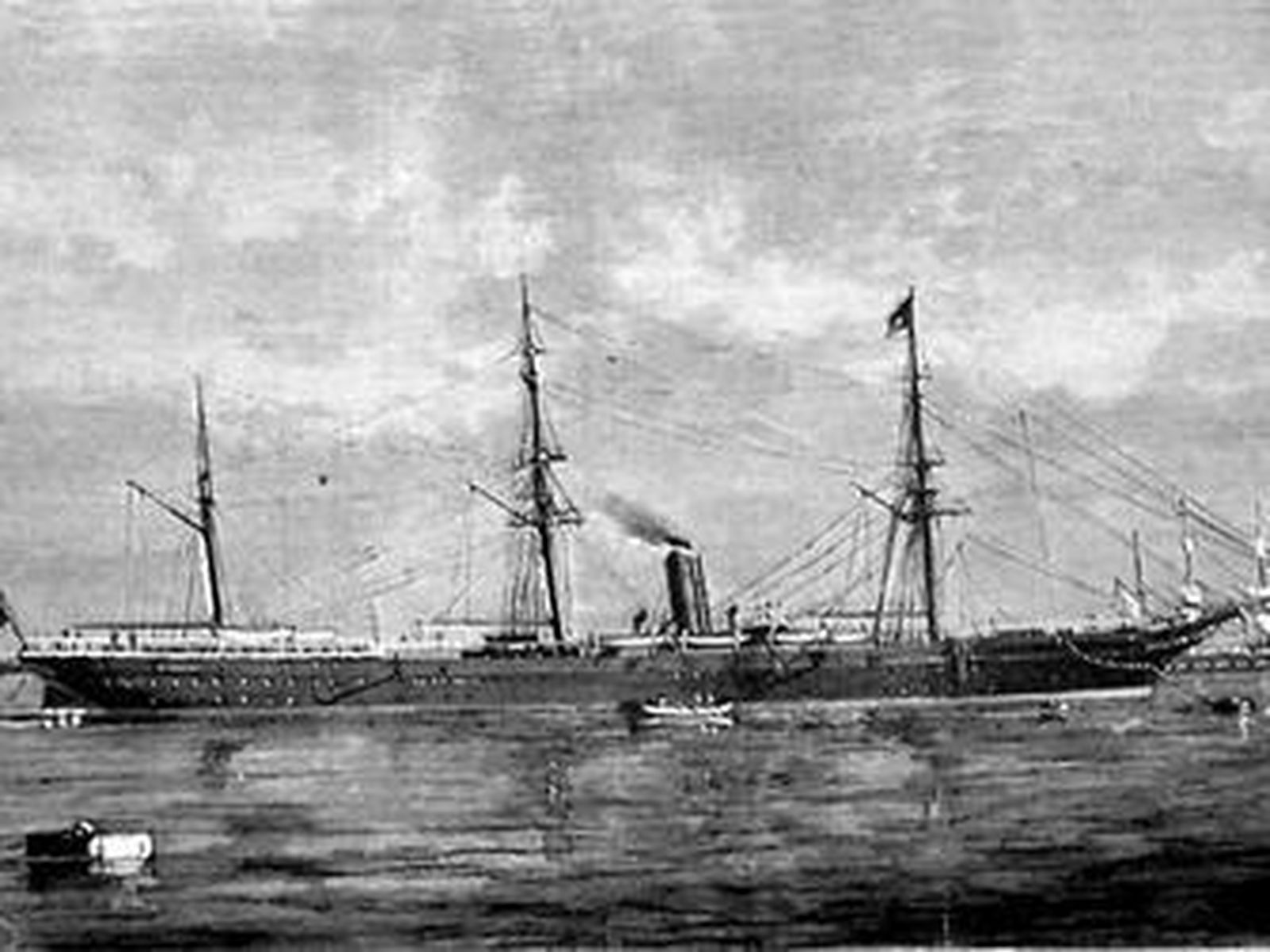 1884Pruebas de mar del nuevo buque de la Trasatlántica, Ciudad de Santander