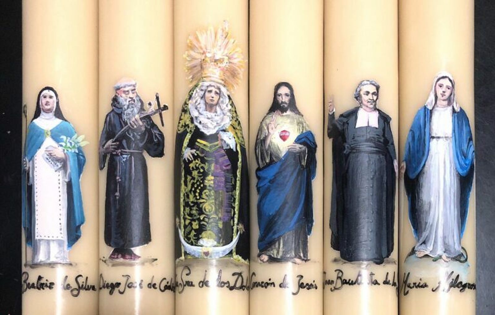 Cirios 'Marías' del palio de Vera-Cruz