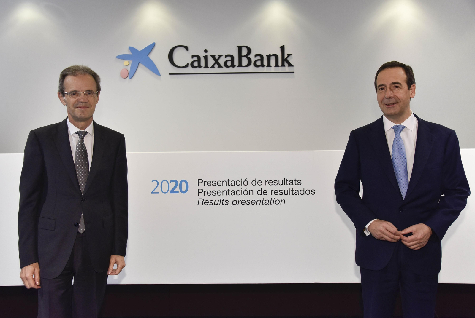 El presidente de Caixabank , Jordi Gual, y su consejero delegado, Gonzalo Gortázar.