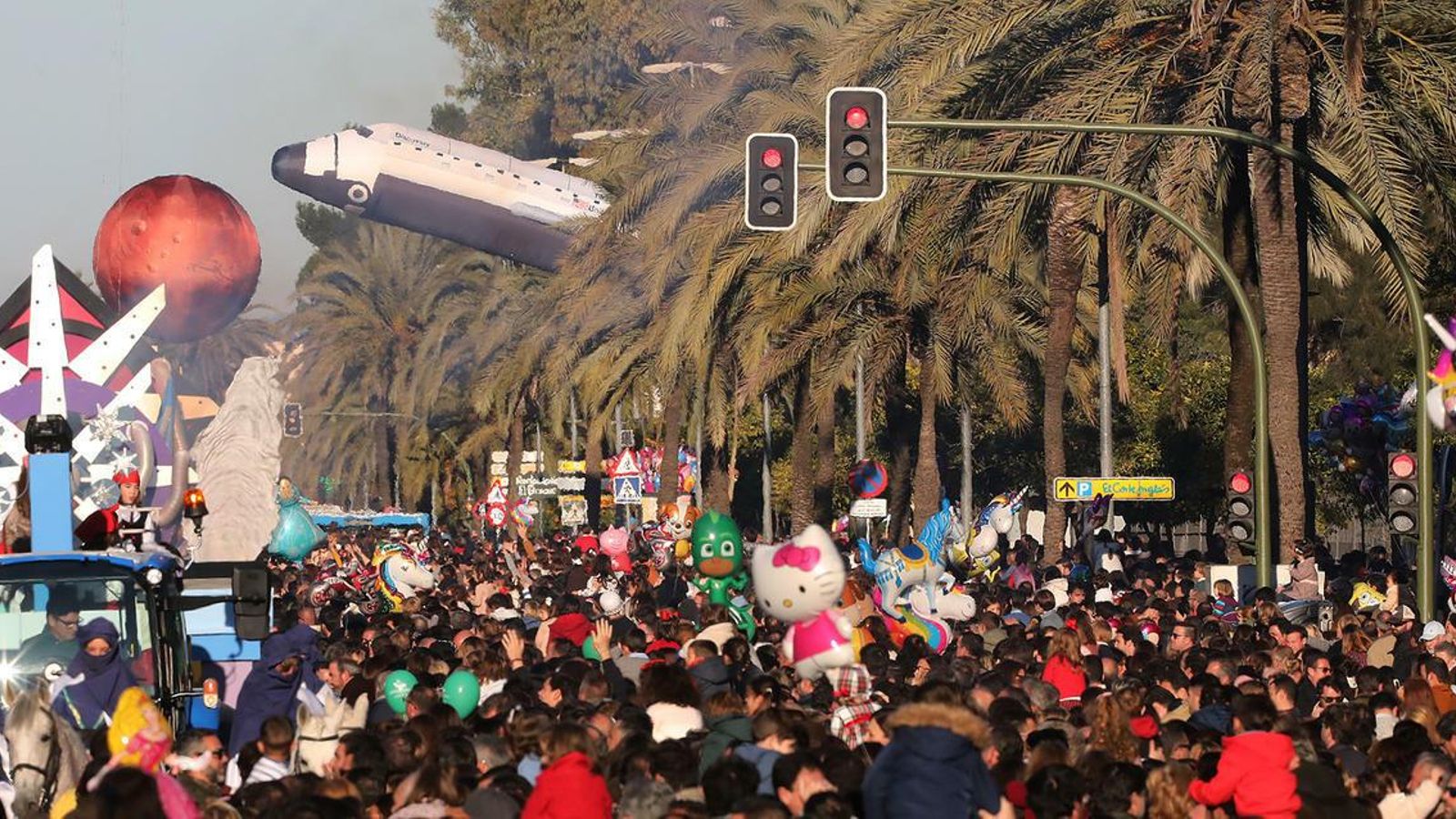 Un instante de la pasada Cabalgata de Reyes.