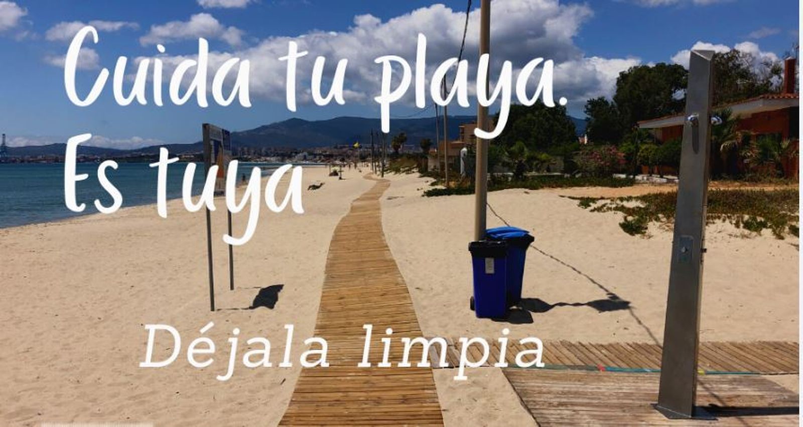 Cartel elaborado para la campaña de la playa de Palmones