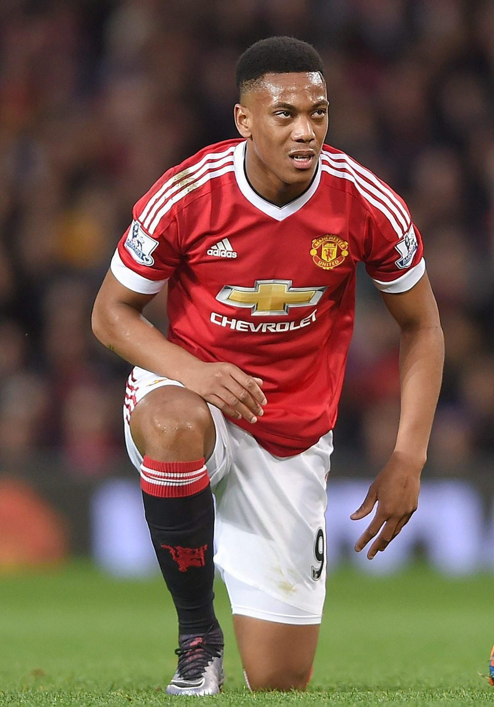 Anthoy Martial, durante un partido con la camiseta del Manchester United.