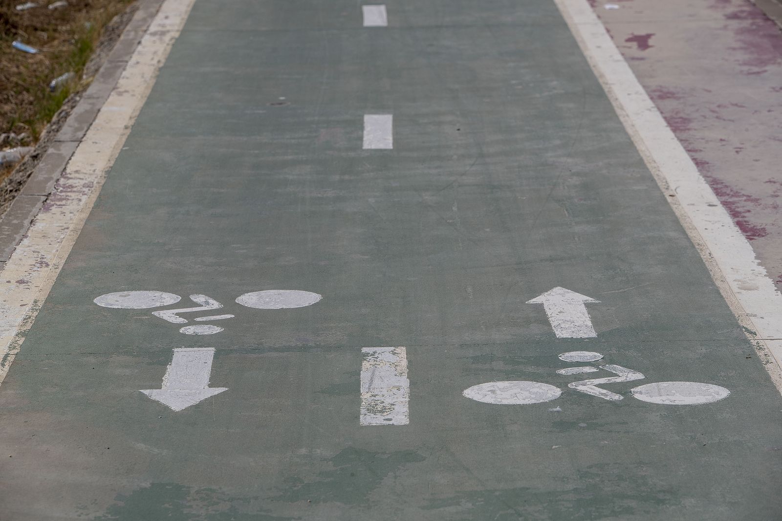 Imagen de un carril bici de San Fernando.