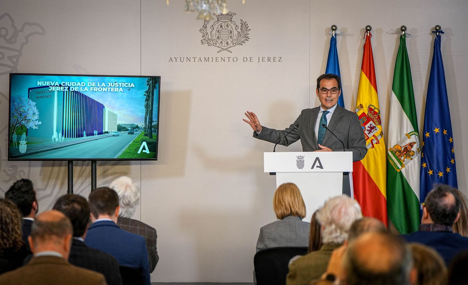 Imágenes de la presentación del Proyecto Ciudad de la Justicia de Jerez