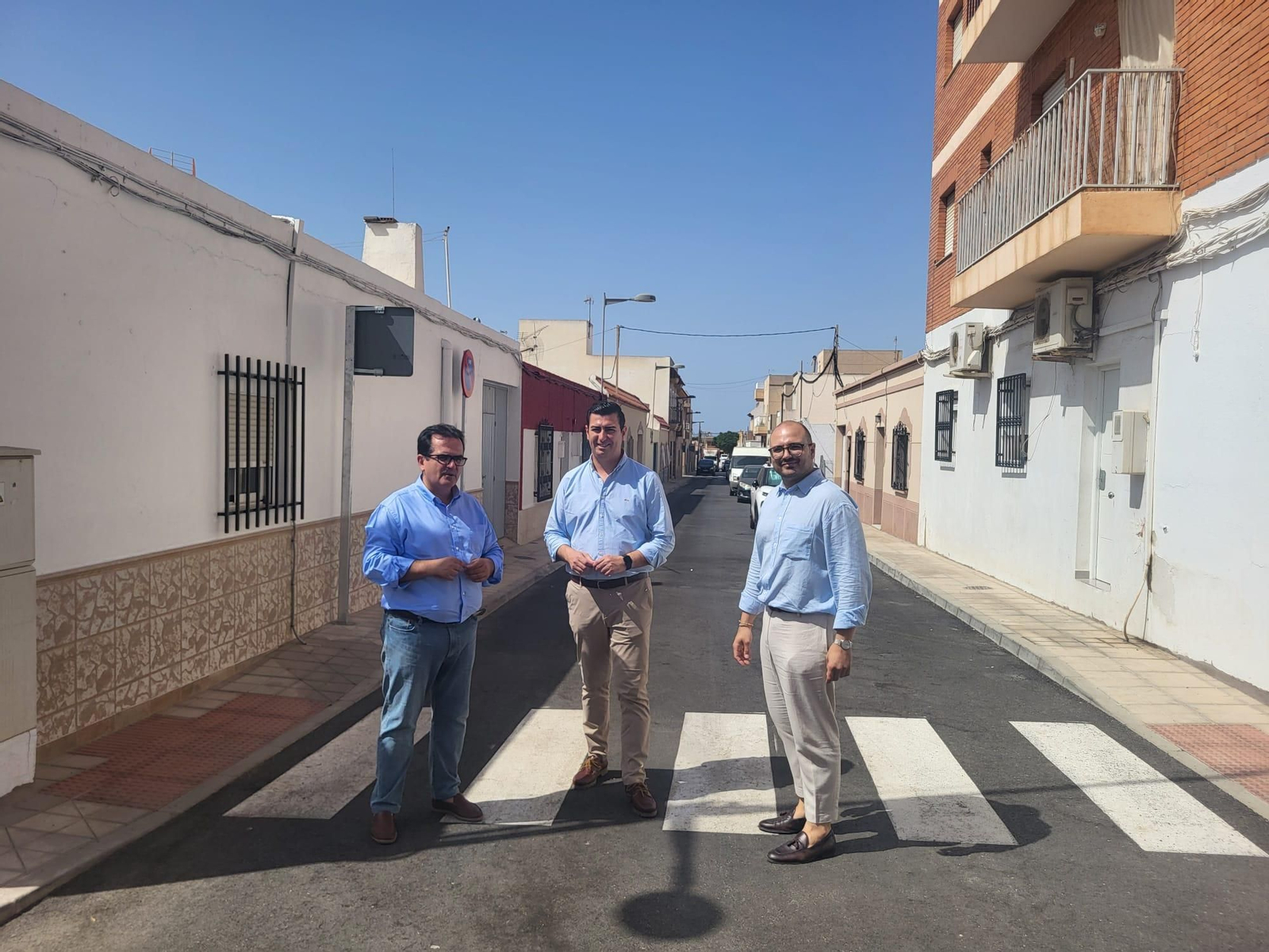 Antonio J. Rodríguez, José F. Garrido y Manuel Herrero han visitado la zona tras los trabajos Antonio J. Rodríguez, José F. Garrido y Manuel Herrero han visitado la zona tras los trabajos