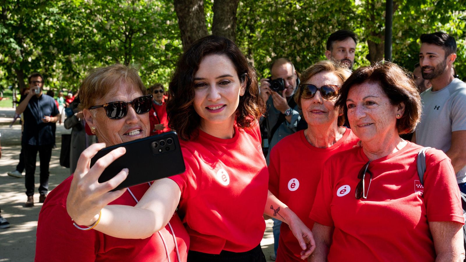 Isabel Díaz Ayuso esta mañana en Madrid.