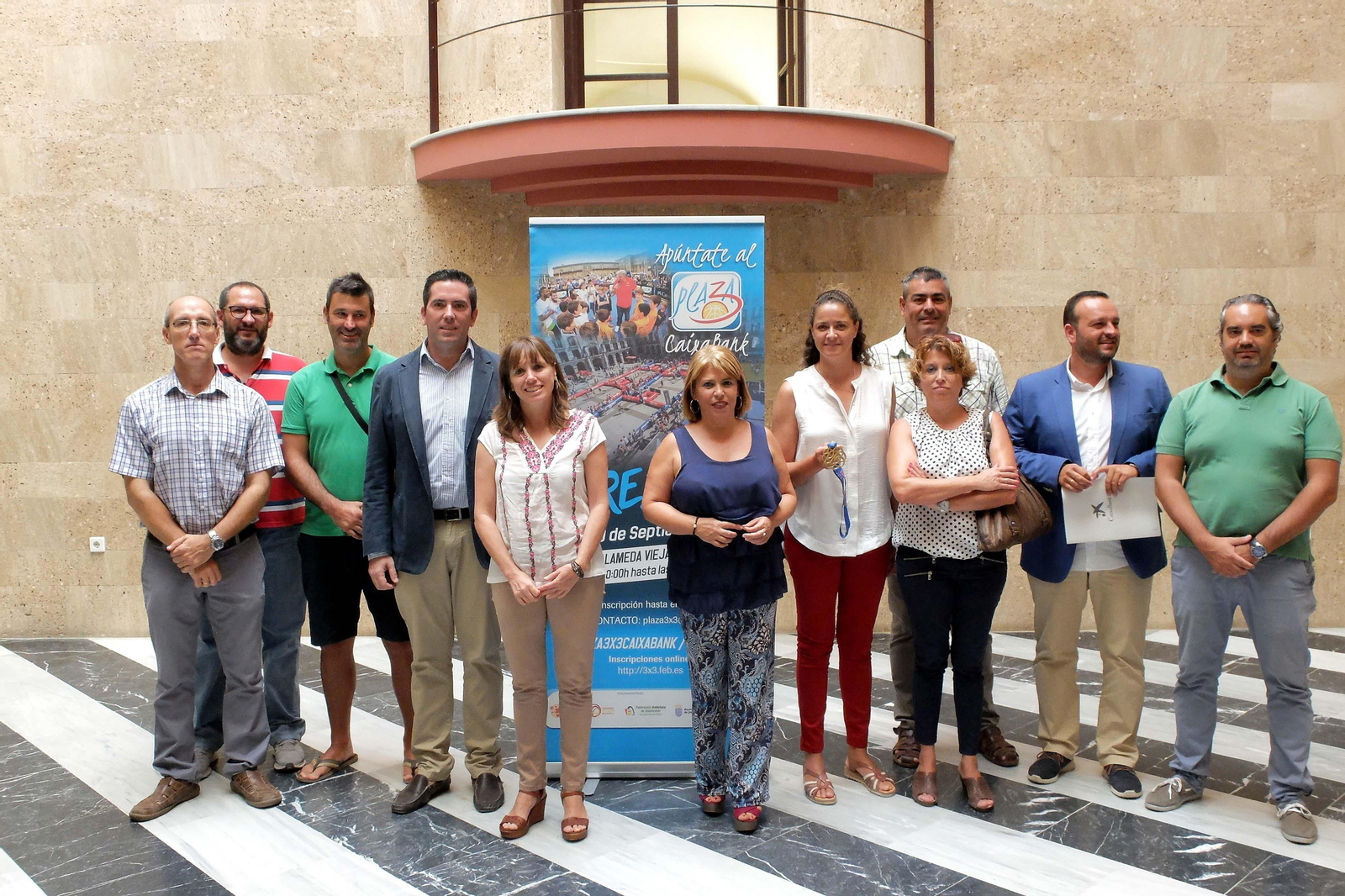 La alcaldesa Mamen Sánchez asistió a la presentación del Circuito 3x3 de CaixaBank.