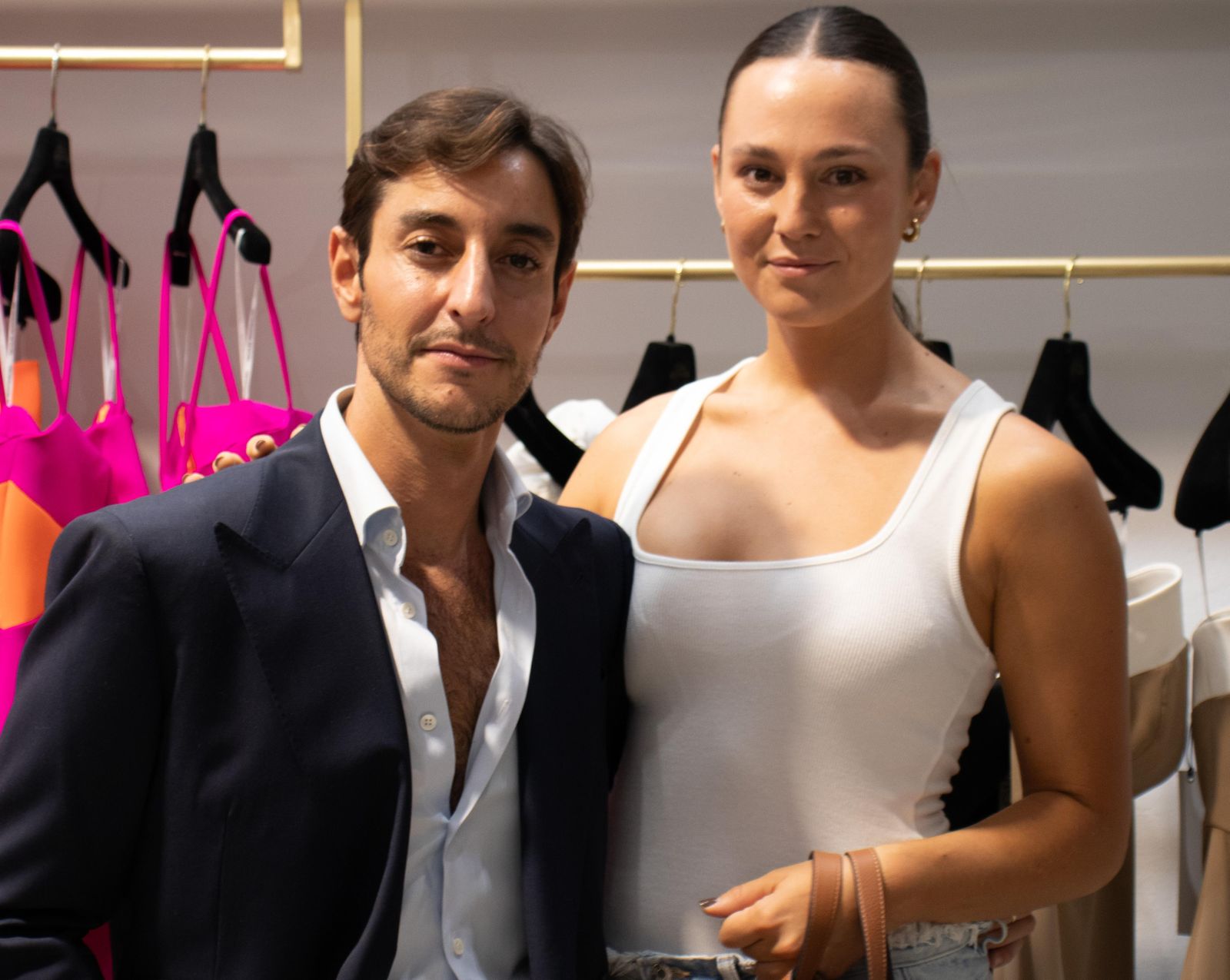 Nicolas Montenegro y Rocio Laffon durante la inauguración.