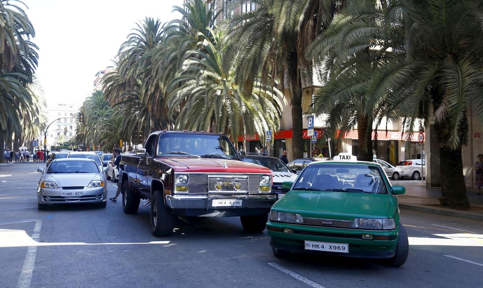 Durante la grabación de la serie 'Kaos' en Málaga