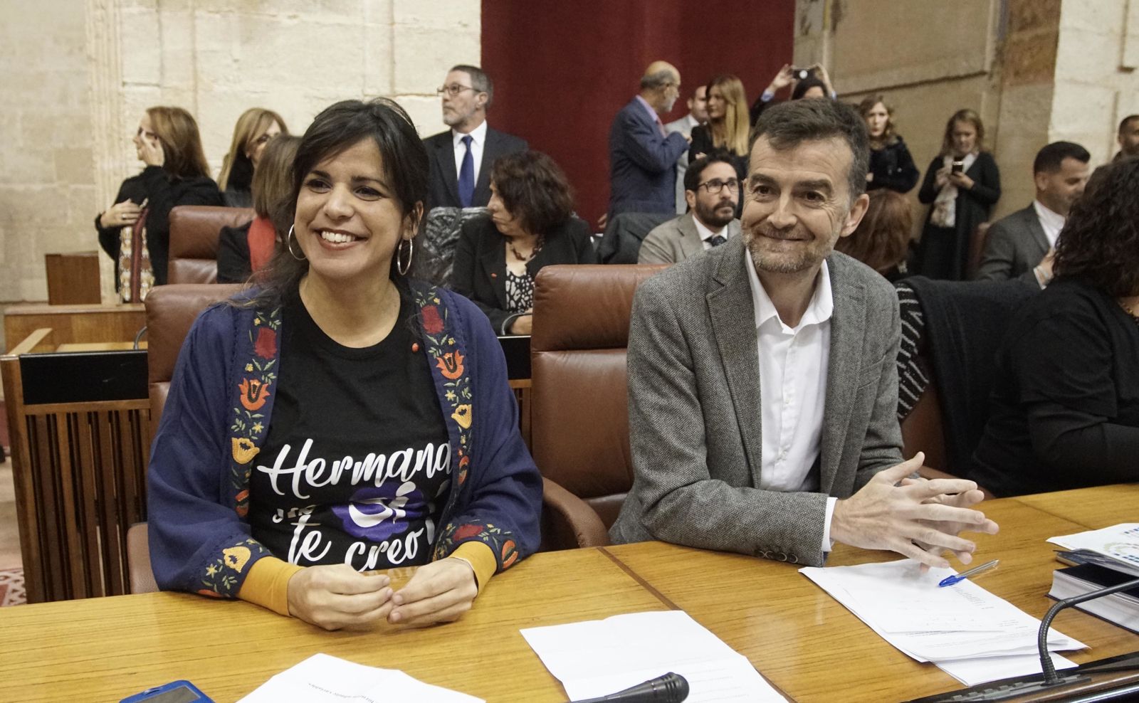 Teresa Rodríguez y Antonio Maíllo