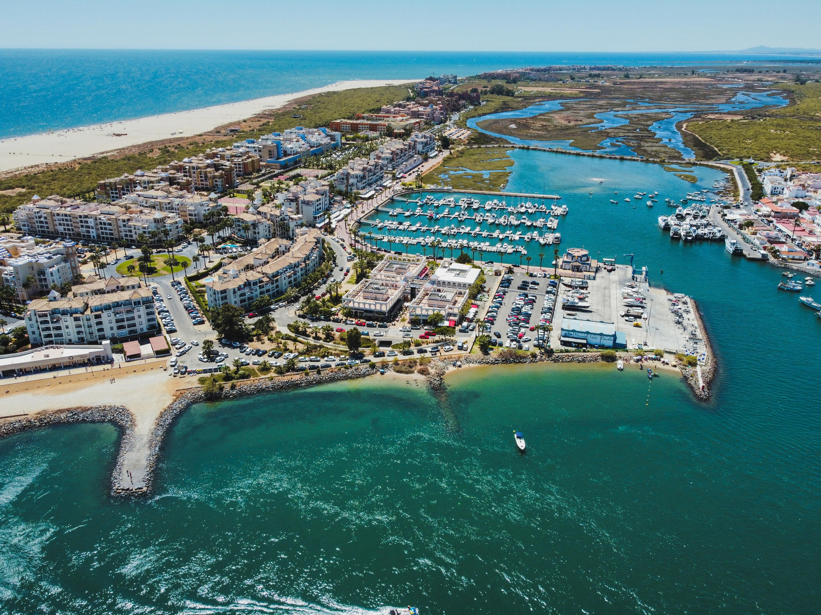 Isla Cristina y Ayamonte a vista de pájaro