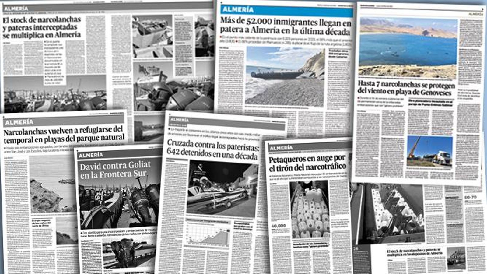 Radiografía permanente de narcotráfico e inmigración ilegal en las páginas de Diario de Almería