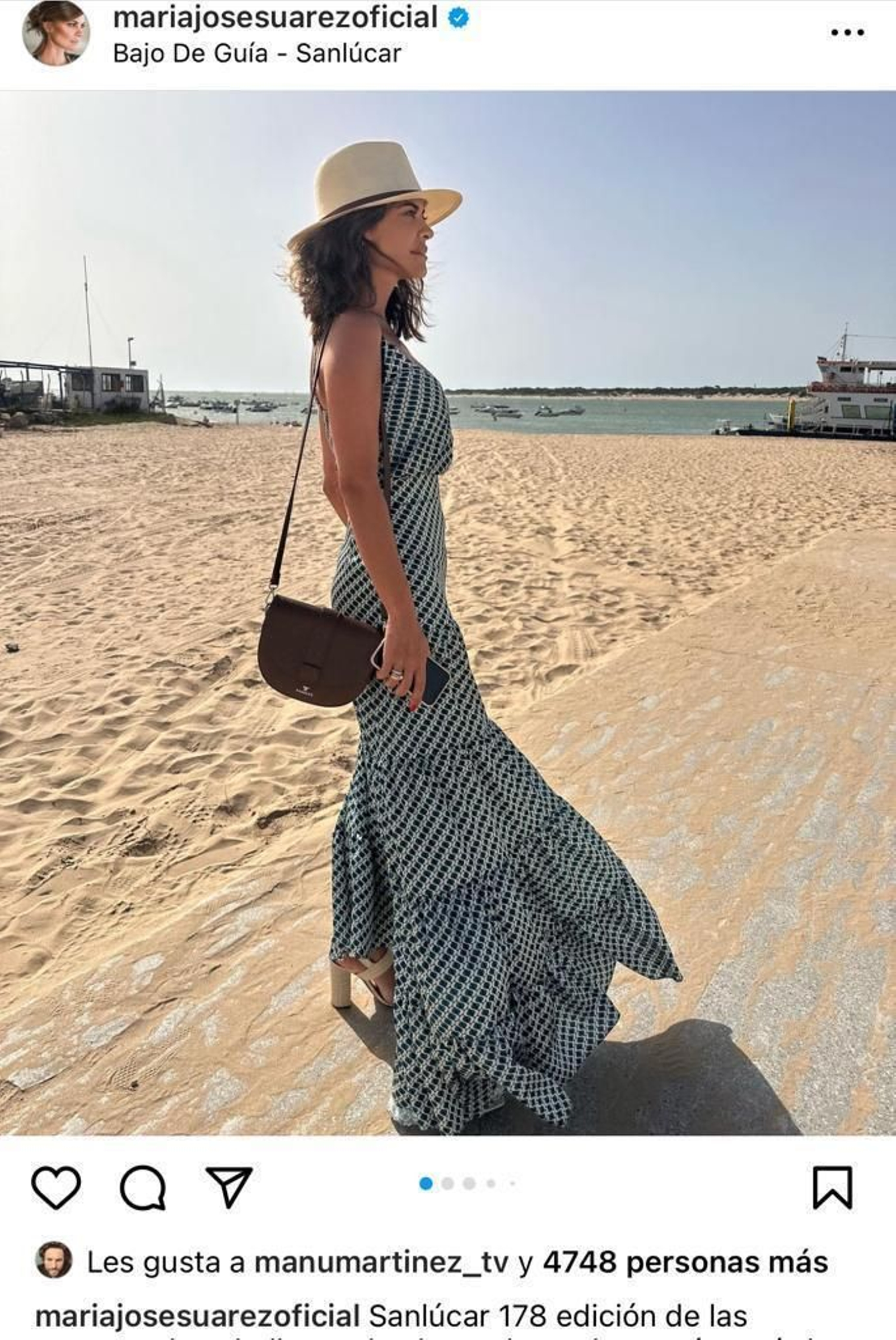 Publicación de María José Suárez en las Carreras de Caballos de Sanlúcar.