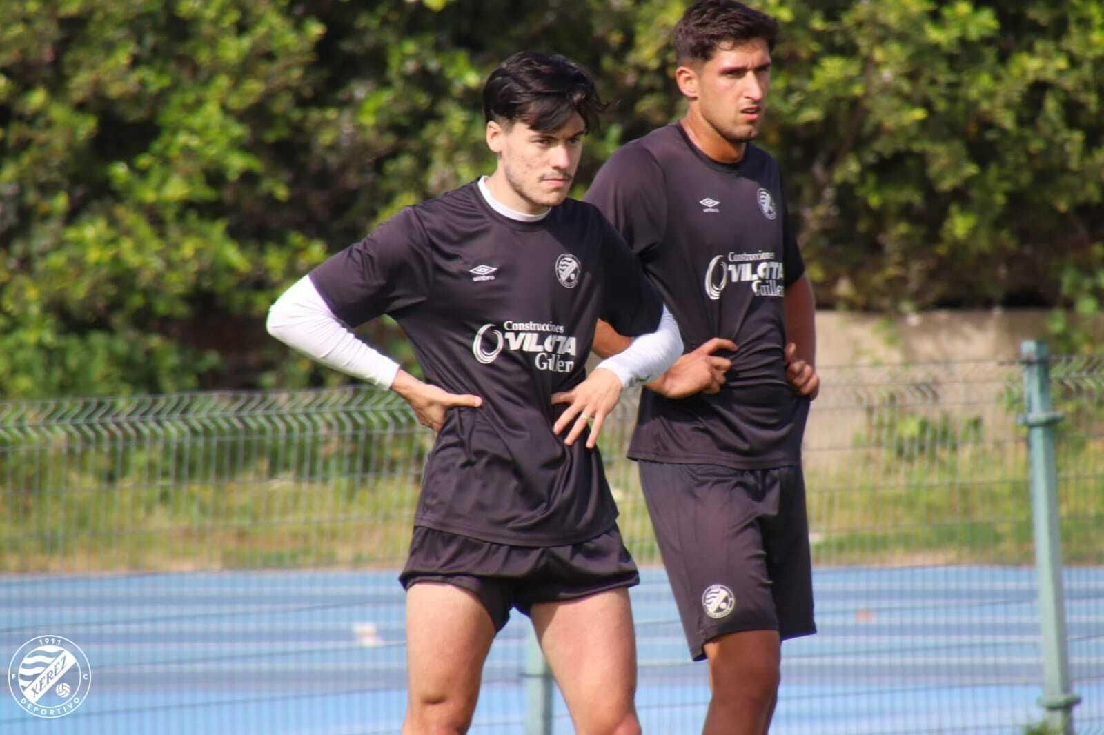 Beny, lateral del Xerez DFC, en el entrenamiento de este miércoles en el Pepe Ravelo.