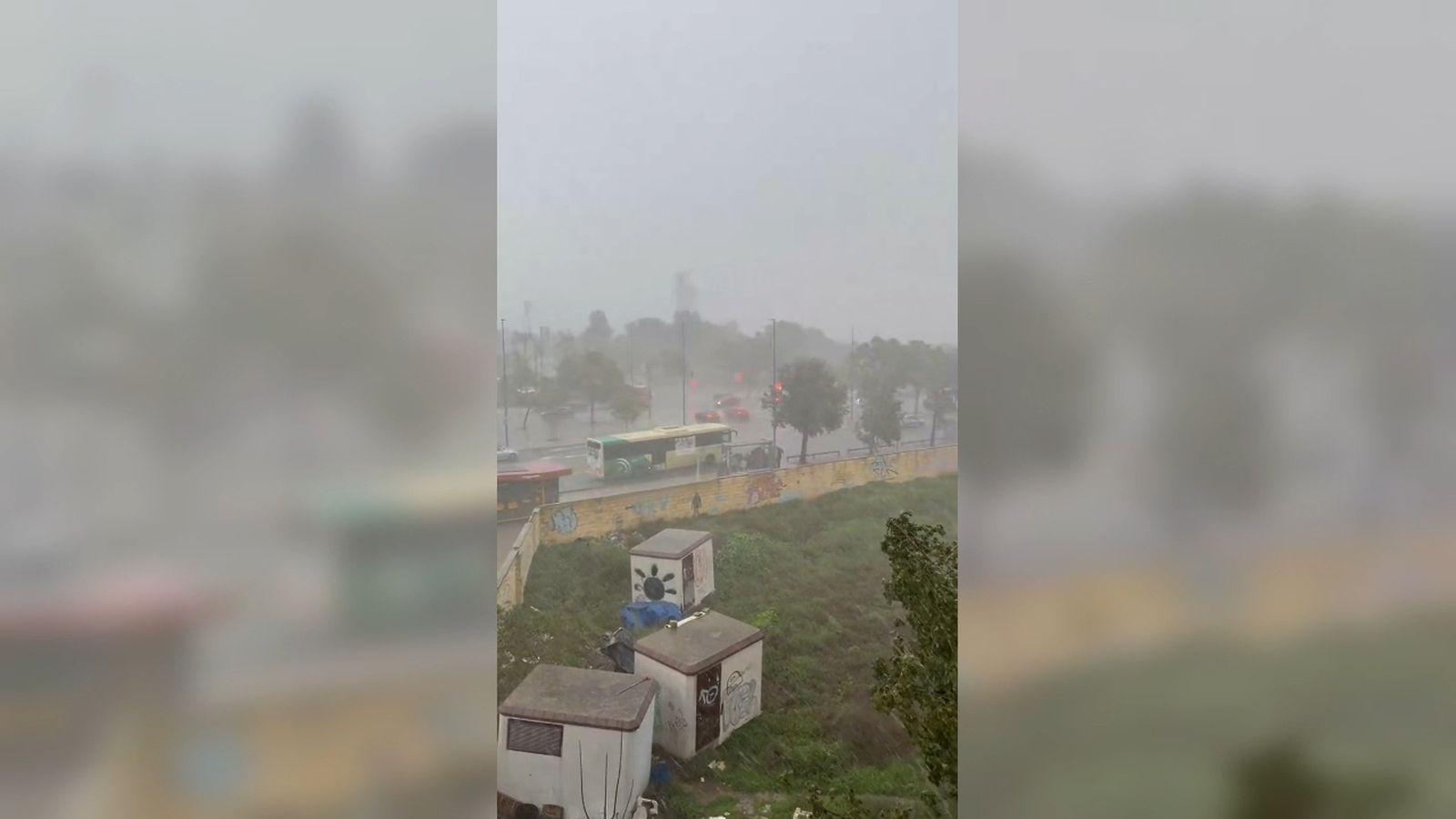 Fuerte granizada en Sevilla