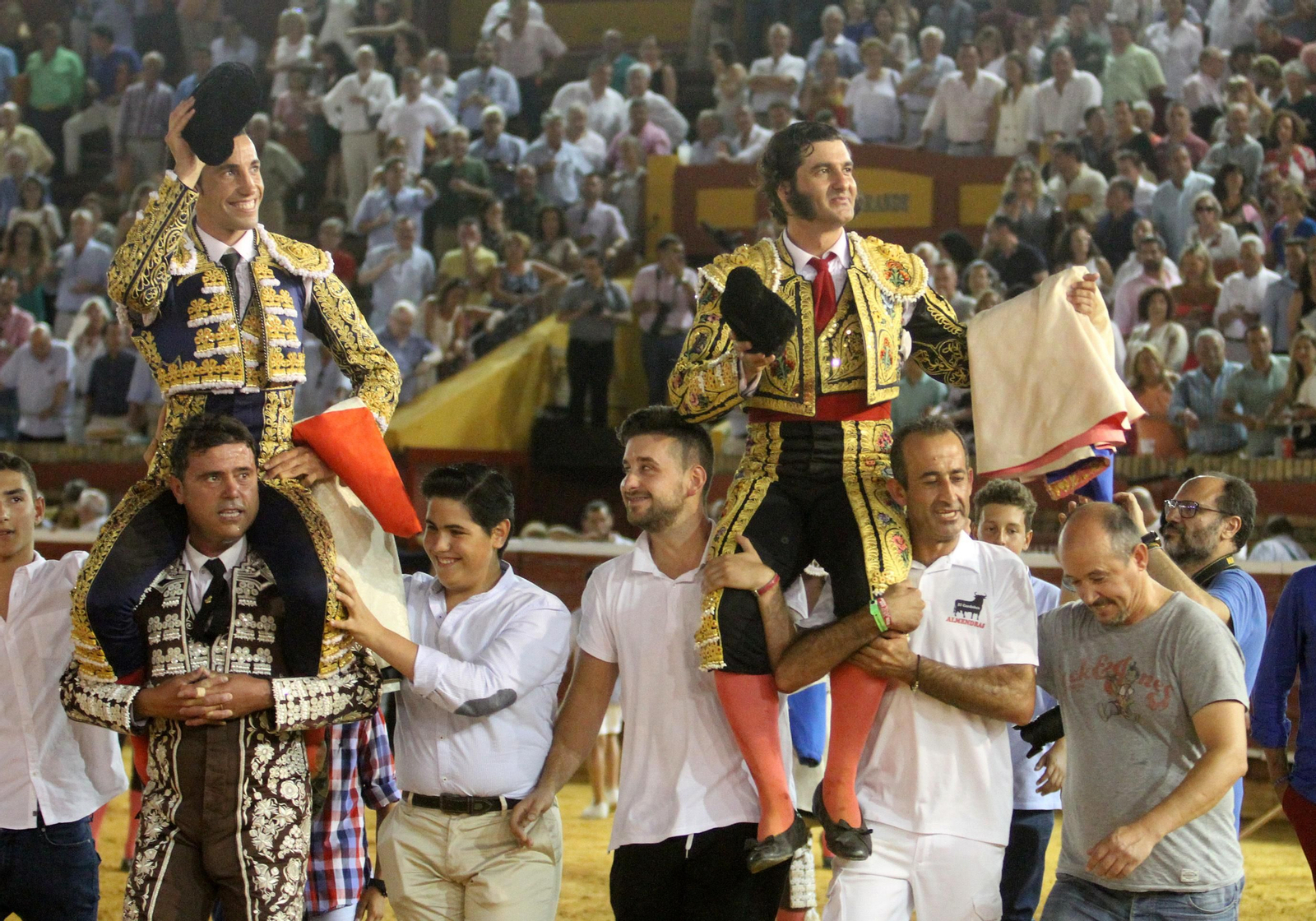 David de Miranda durante la corrida de esta tarde en la Plaza de Toros La Merced