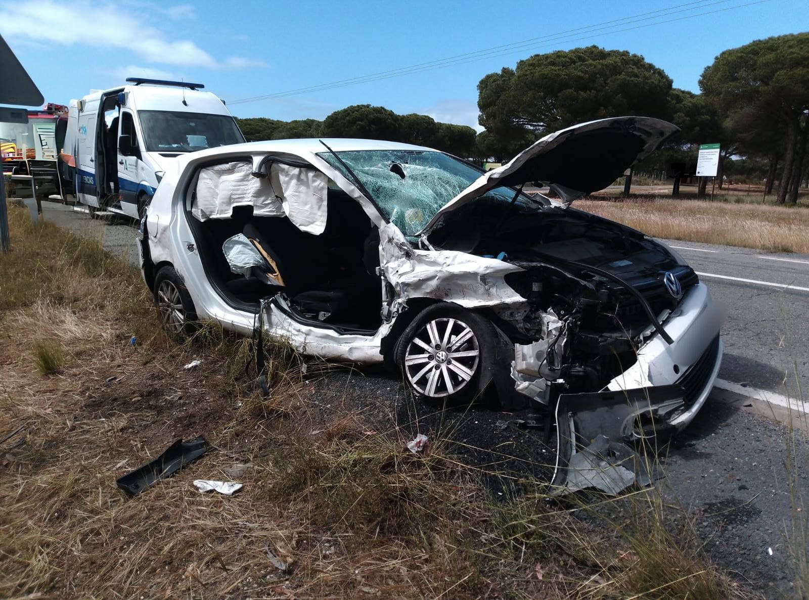 Estado en el que ha quedado uno de los vehículos implicados.