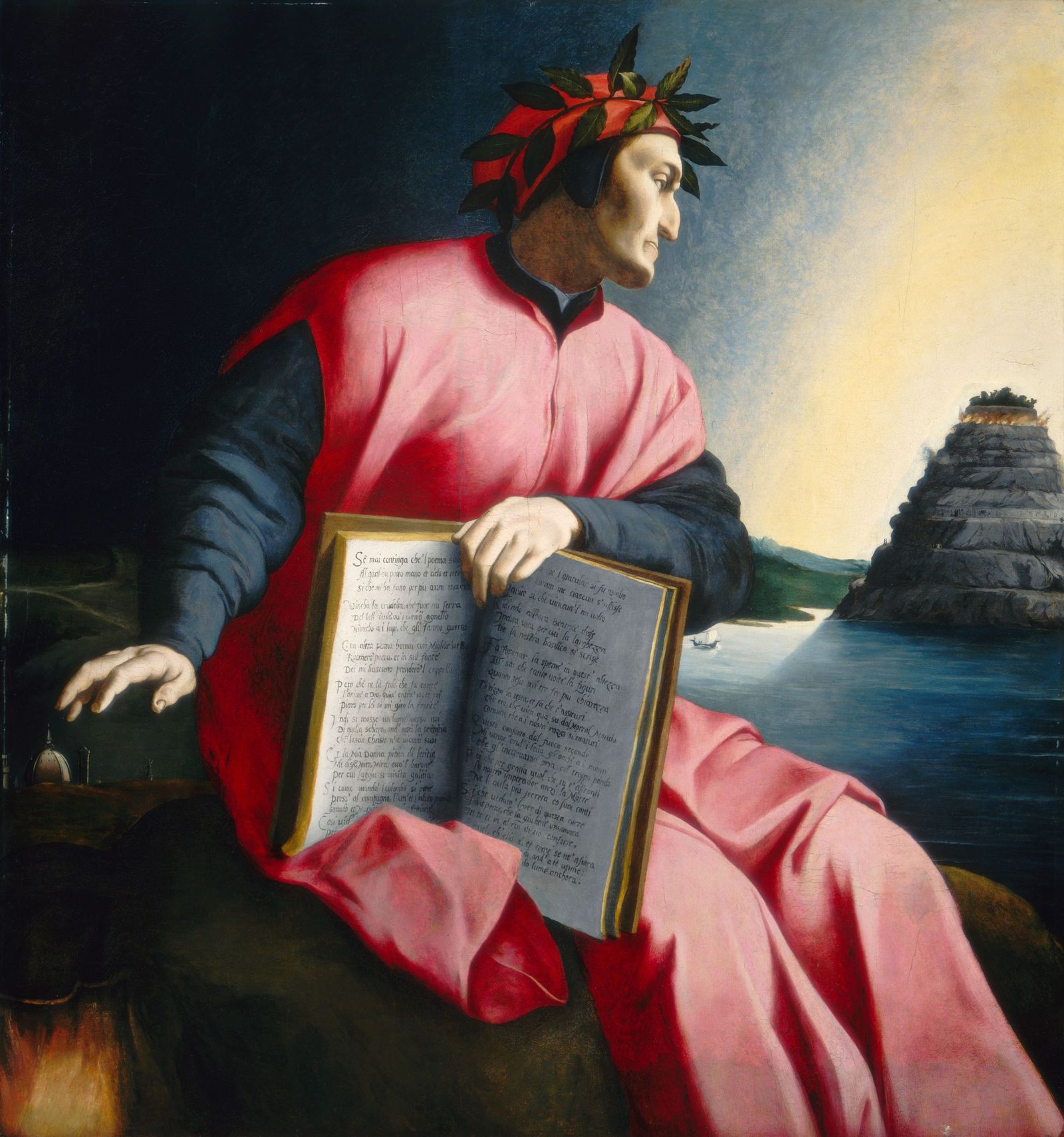 Retrato de Dante, de autor desconocido, realizado en Florencia en torno a 1550.