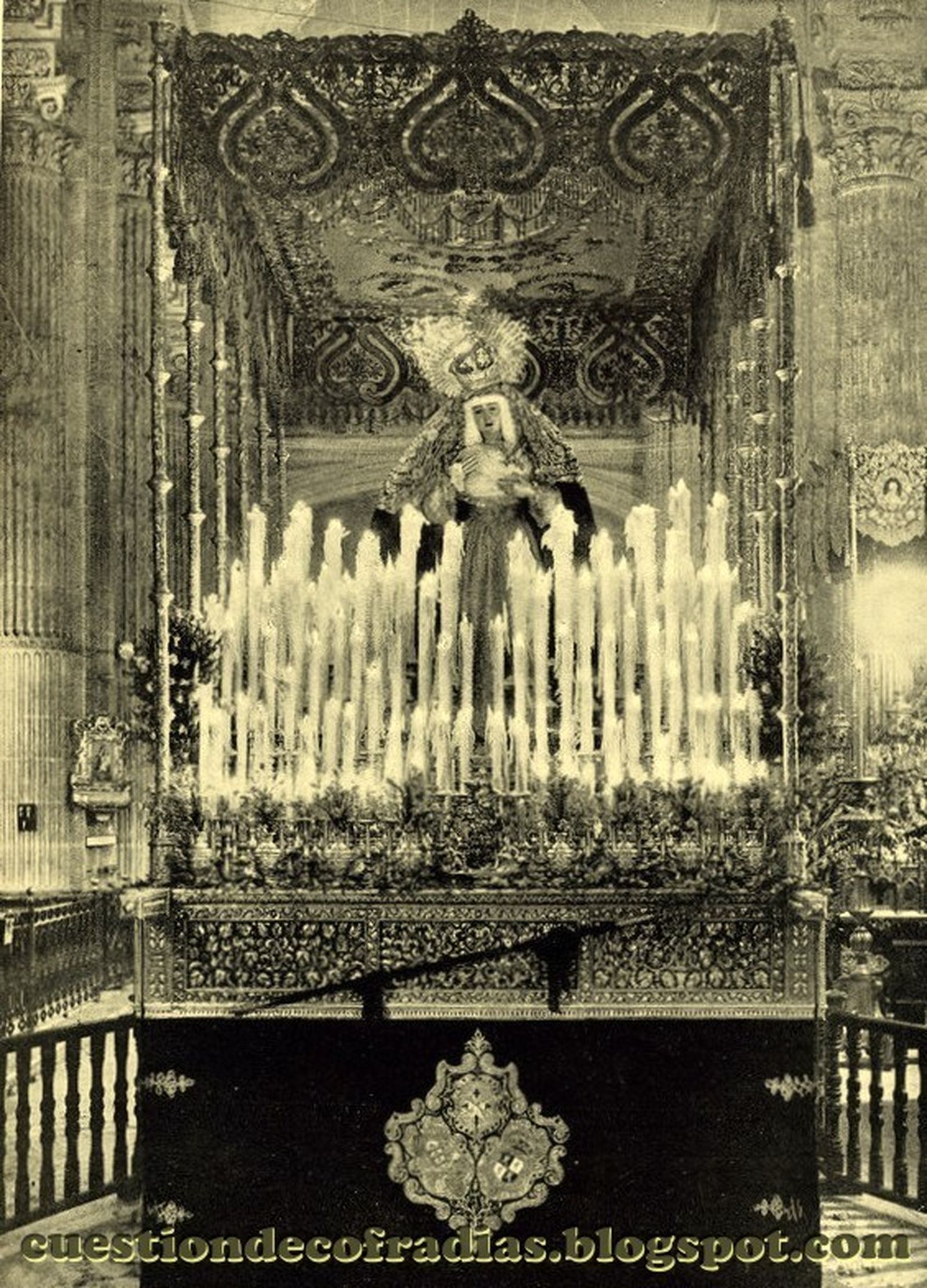 El palio de la Virgen del Socorro hace un siglo