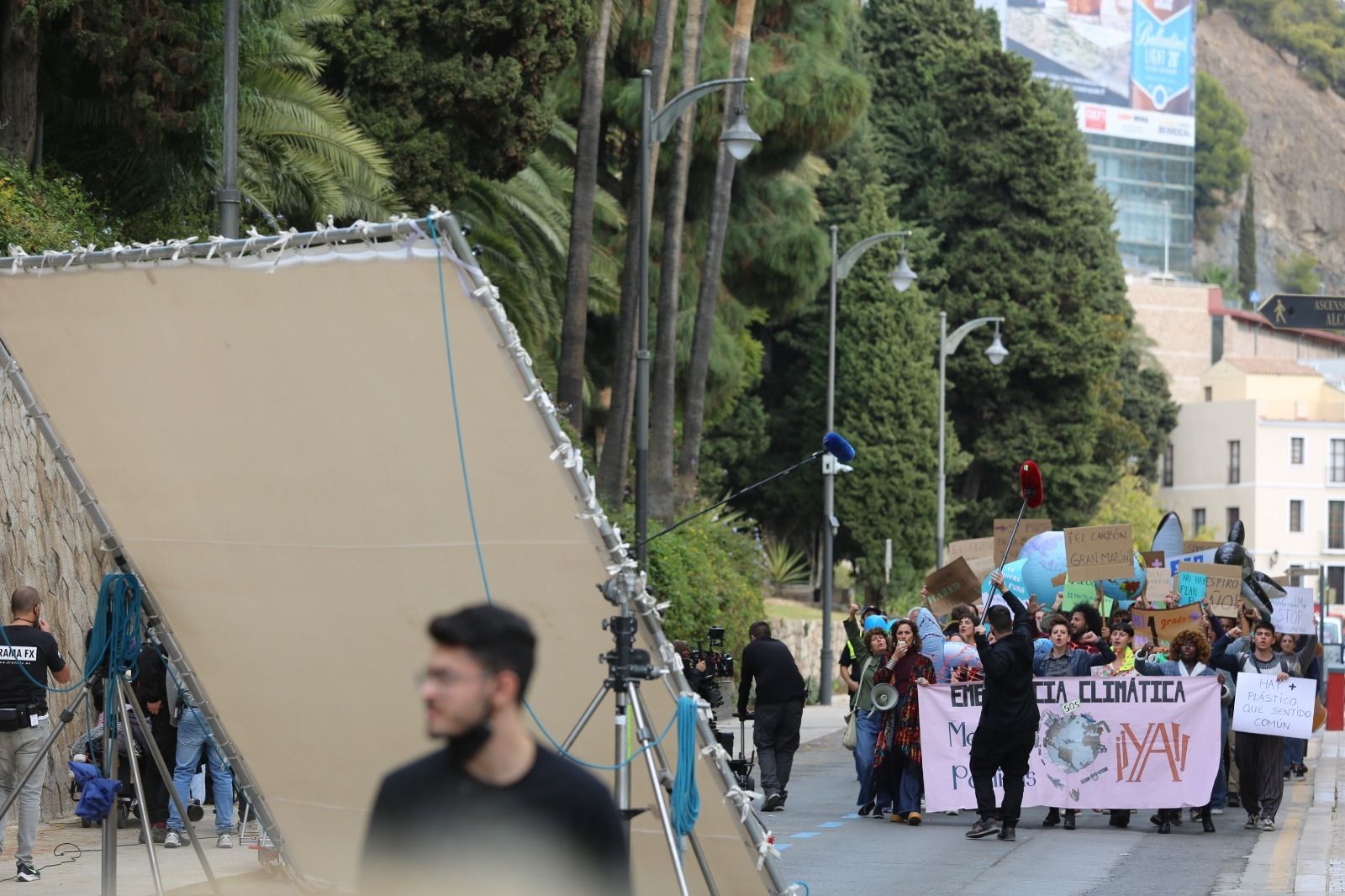 Rodaje este jueves en Málaga de 'Como Dios manda'.