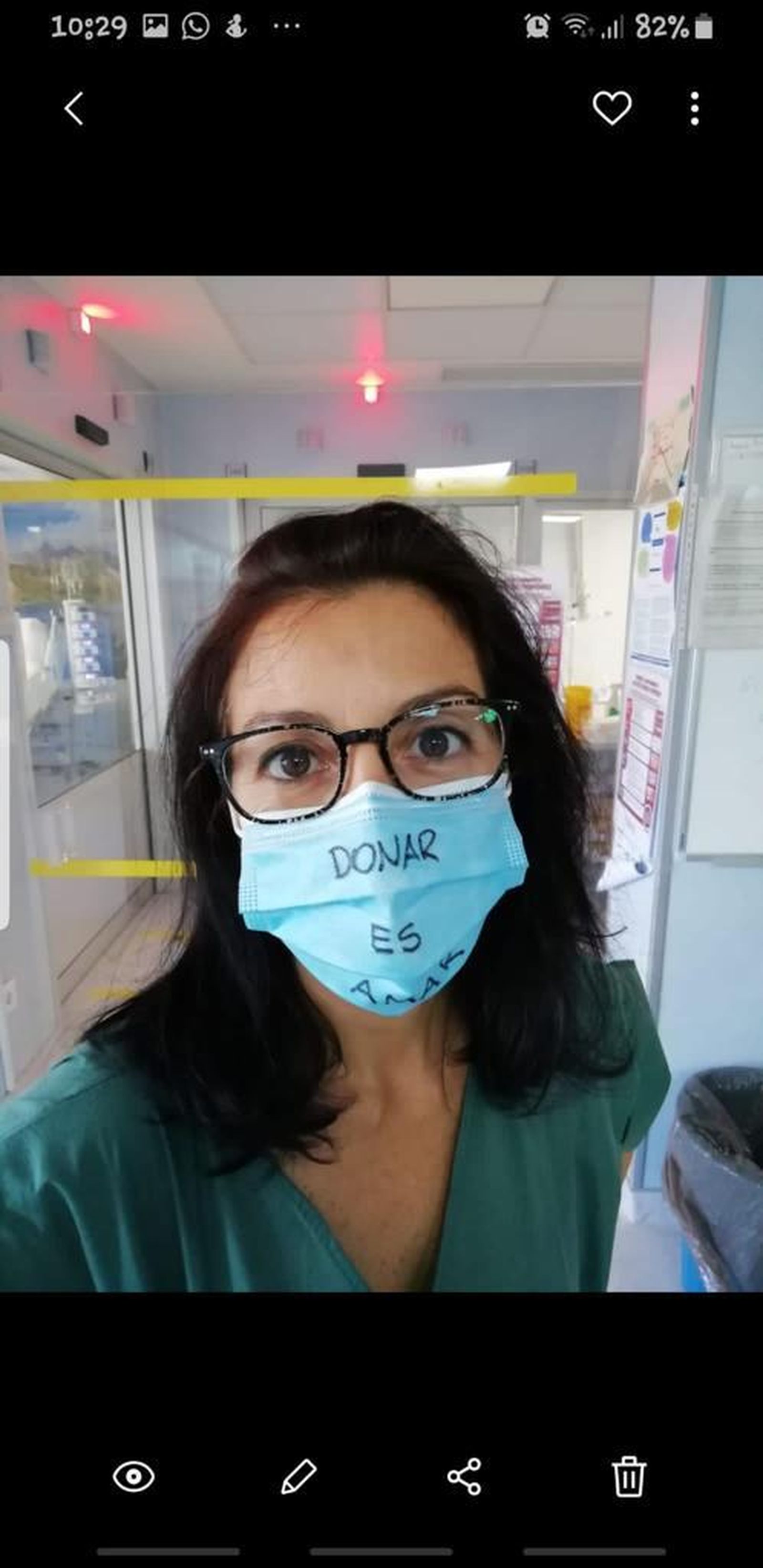 La enfermera del hospital Juan Ramón Jiménez, Carina Roque-Senna.