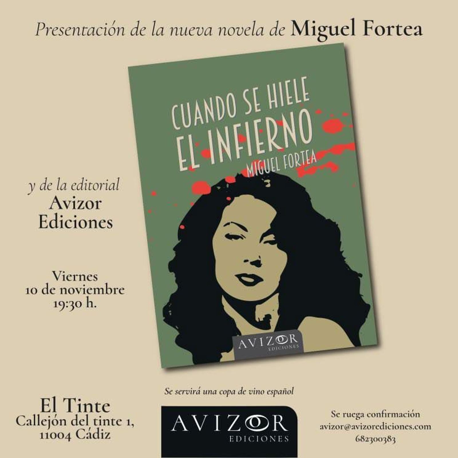 Tarjeta de la presentación de 'Cuando se hiele el infierno'.