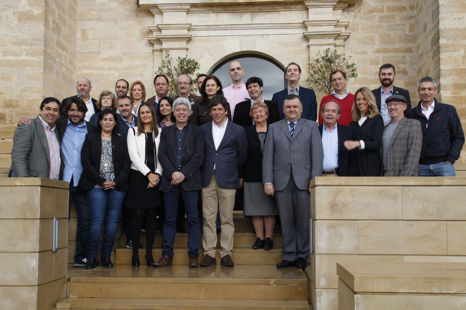 Panel de cata del concurso Ecoracimo, celebrado en el Castillo de Montilla.