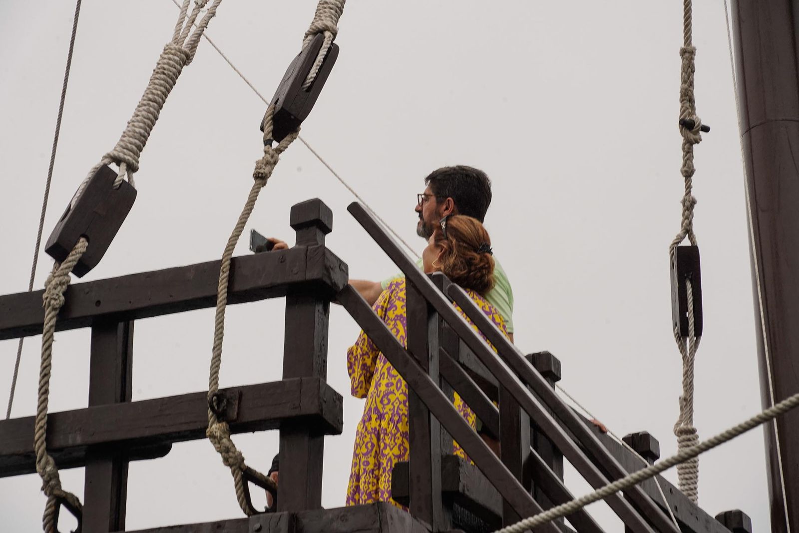 Imágenes de la visita guiada para dar a conocer las reformas realizadas en el Muelle de las Carabelas y su entorno