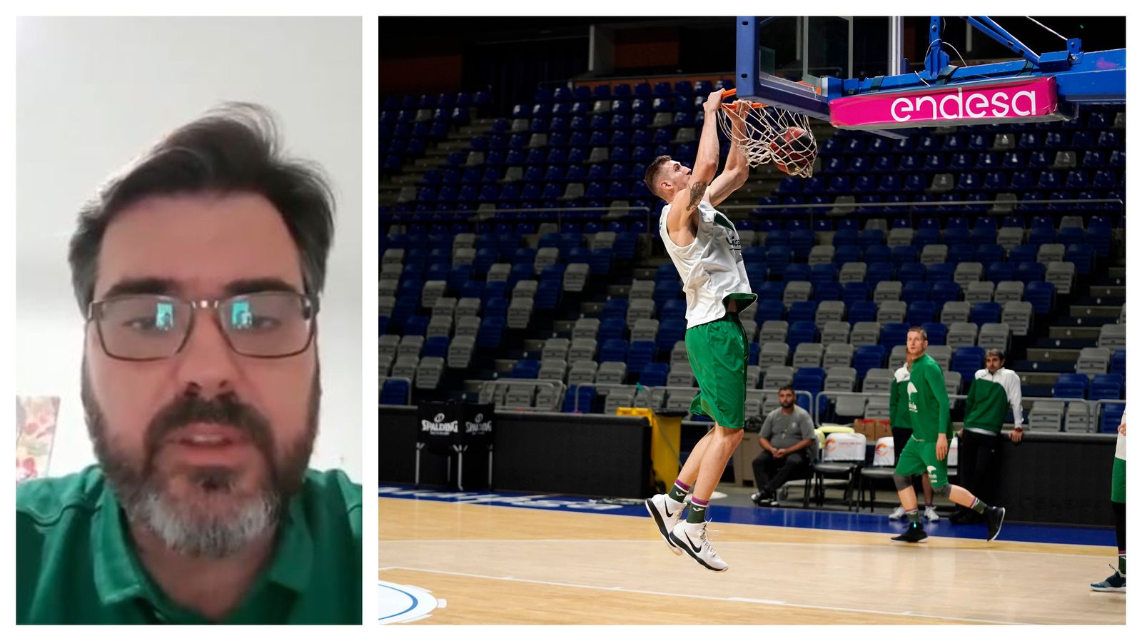 Paco Jaime (a la izquierda) es el dietista del primer equipo del Unicaja.