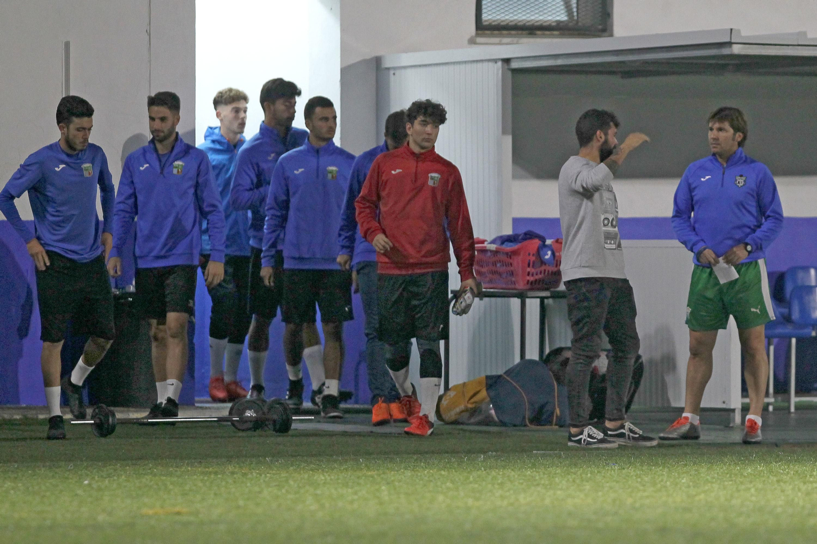 Primer entrenamiento de Jesús Mendoza como entrenador del Guadalcacín