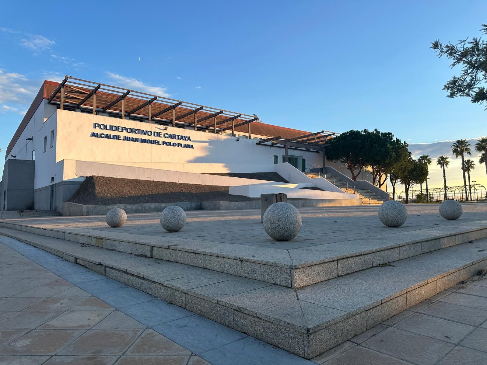 Polideportivo de Cartaya, donde ocurrieron los hechos.
