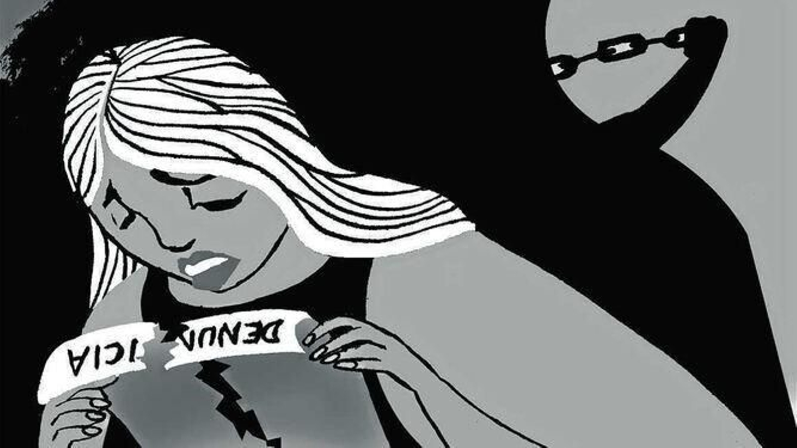 Ilustración sobre la violencia de género.