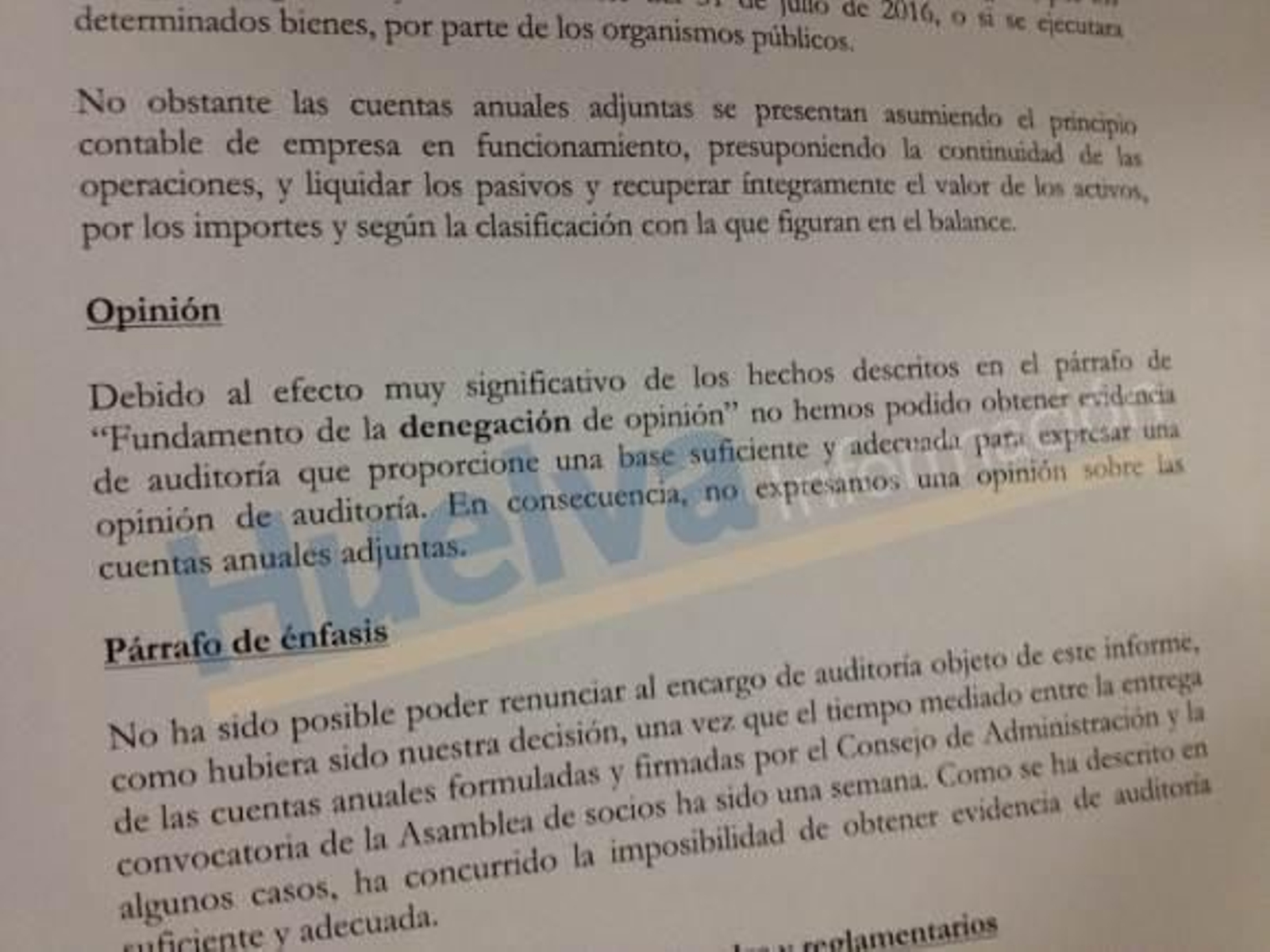 La auditoría del Recre no emite opinión sobre las cuentas