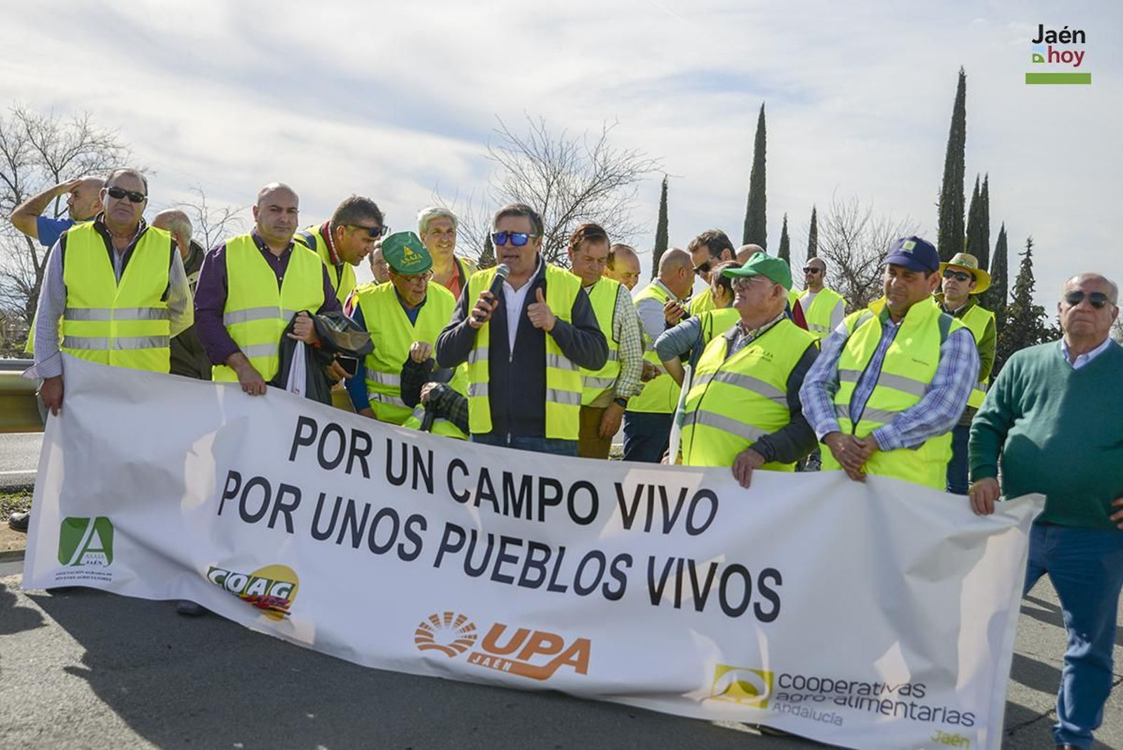 El campo protesta en Jaén por las medidas de la PAC.