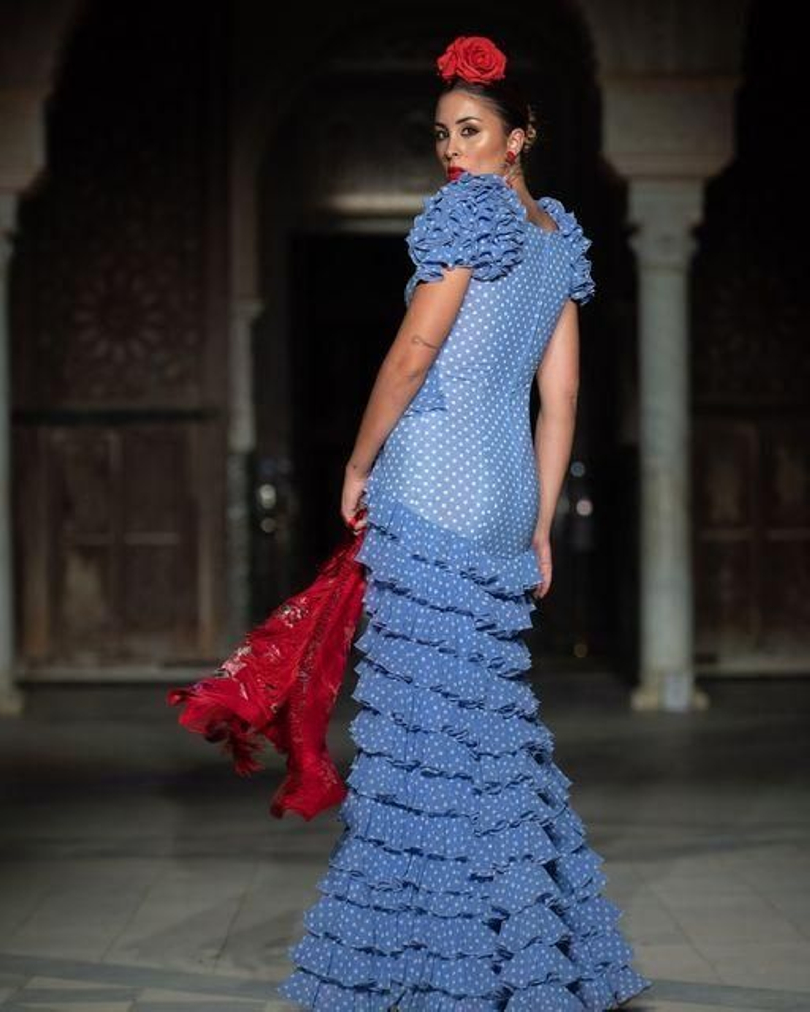 Diseño de Mónica Méndez visto en la presentación de We Love Flamenco 2023.