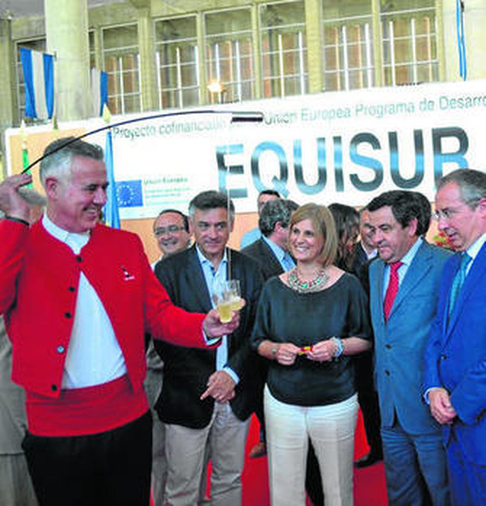 La alcaldesa, el delegado de Agricultura, el presidente de la Diputación y el subdelegado del Gobierno.