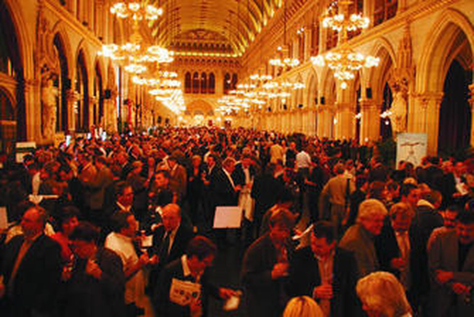 La Noche de la Gala del Vino en el Ayuntamiento de Viena, celebrada en la edición de 2008.