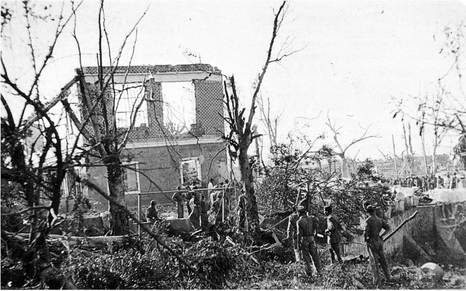 Casa de la familia Palacios destrozada por la Explosión del 47.