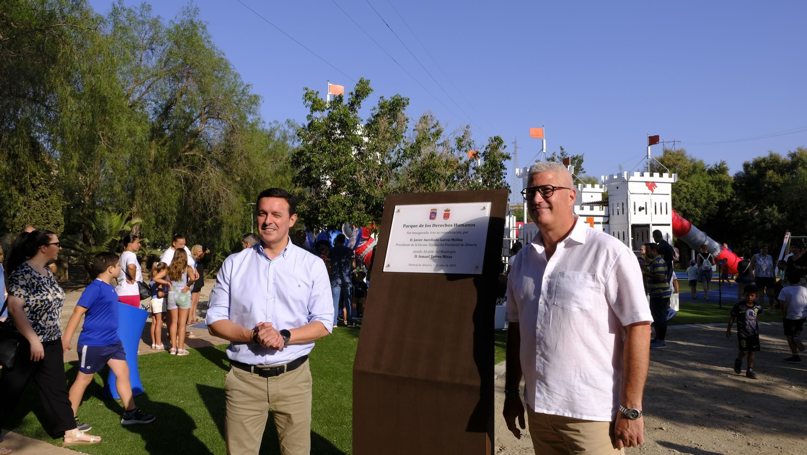 Inauguración del Parque de los Derechos Humanos, en Villa Inés (Huércal de Almería), en imágenes