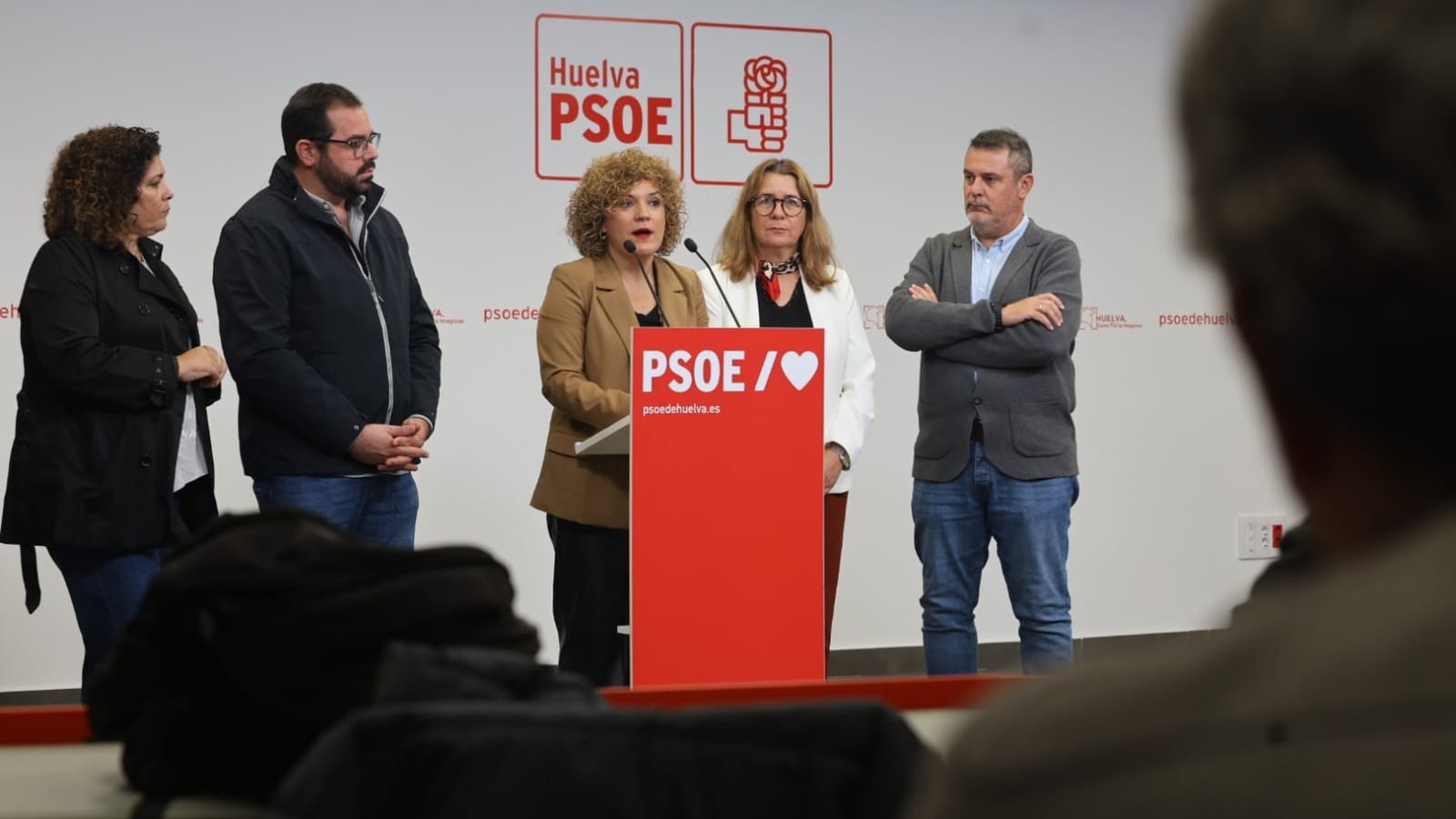 Eva Salazar, Rogelio Pinto, María Eugenia Limón, Rosa Mª Tirador y Francisco Jesús Fernández.