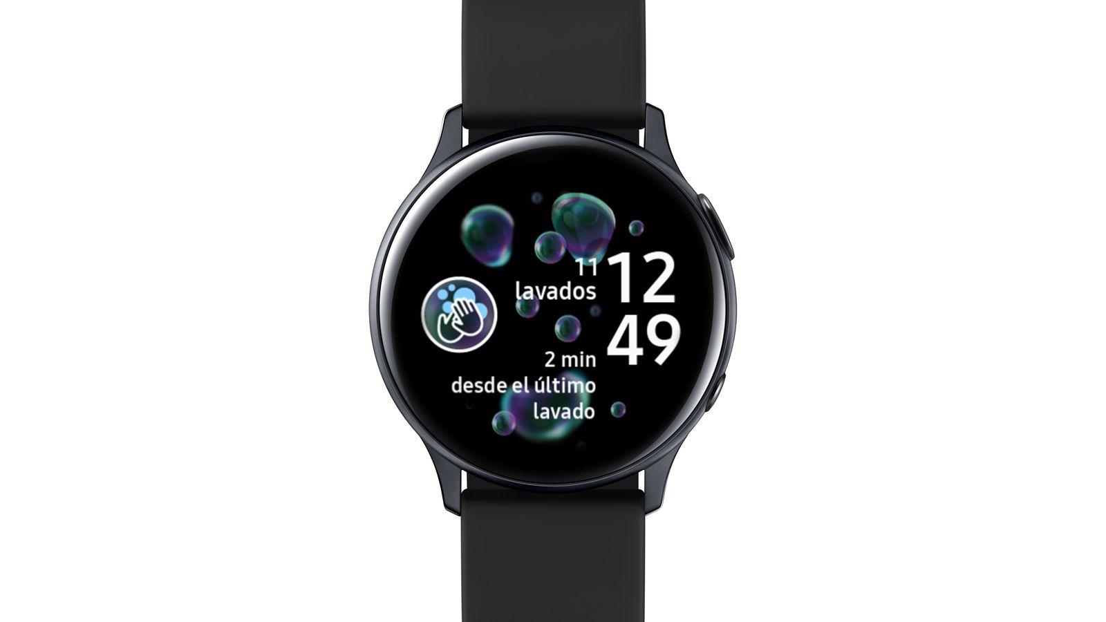 La aplicación de Samsung 'Hand Wash', en un Galaxy Watch.