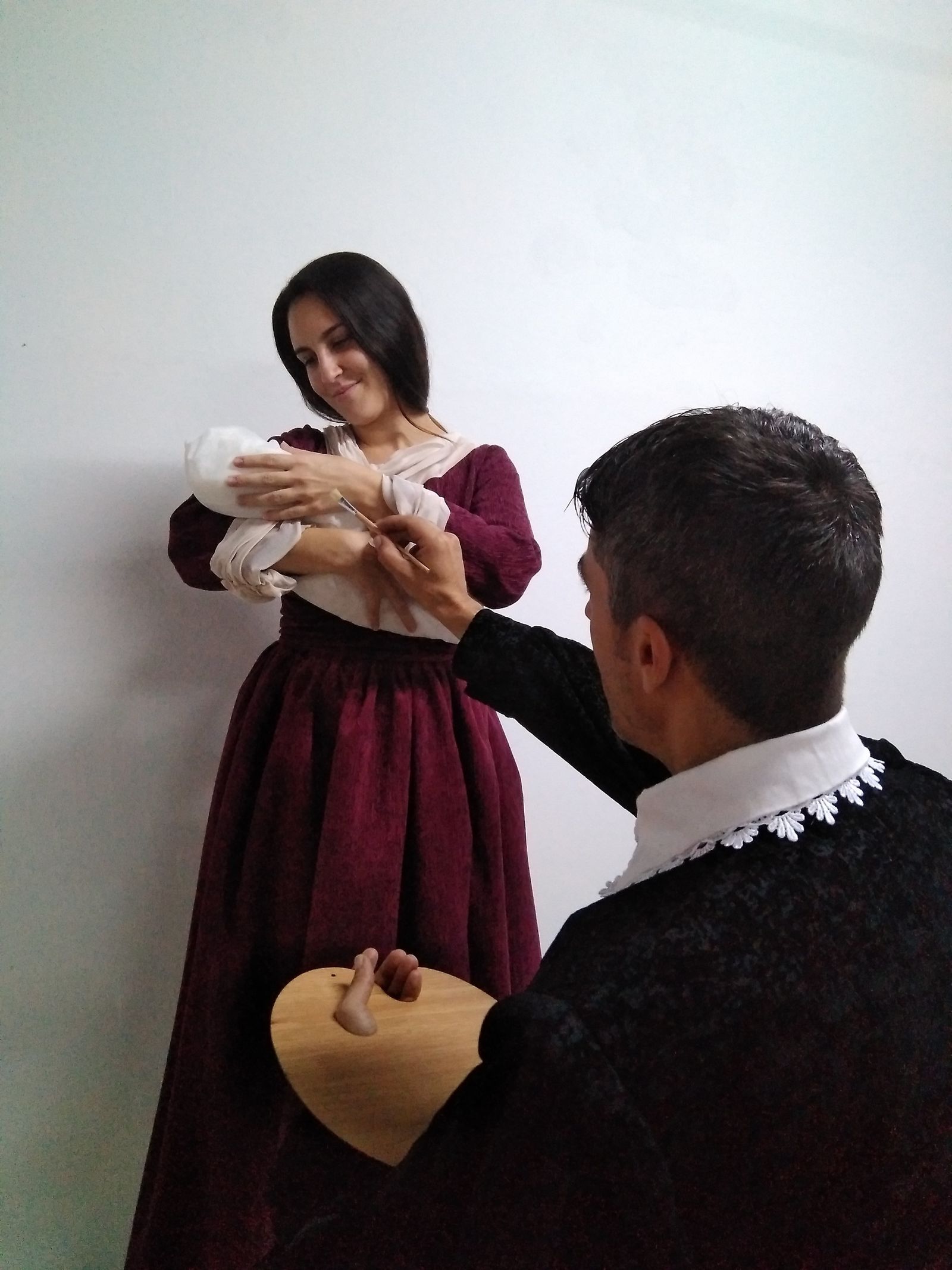 Un momento del ensayo general de 'Detrás de los pinceles de Murillo'.